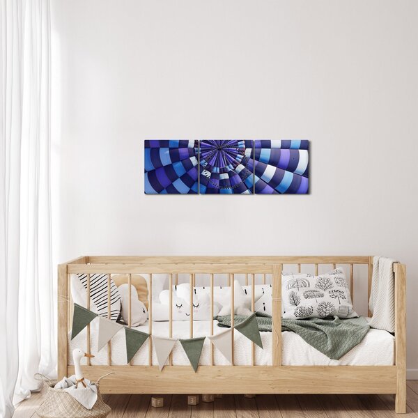 Egy kép a repülő léggömb szerkezetéről (órával) (90x30 cm)