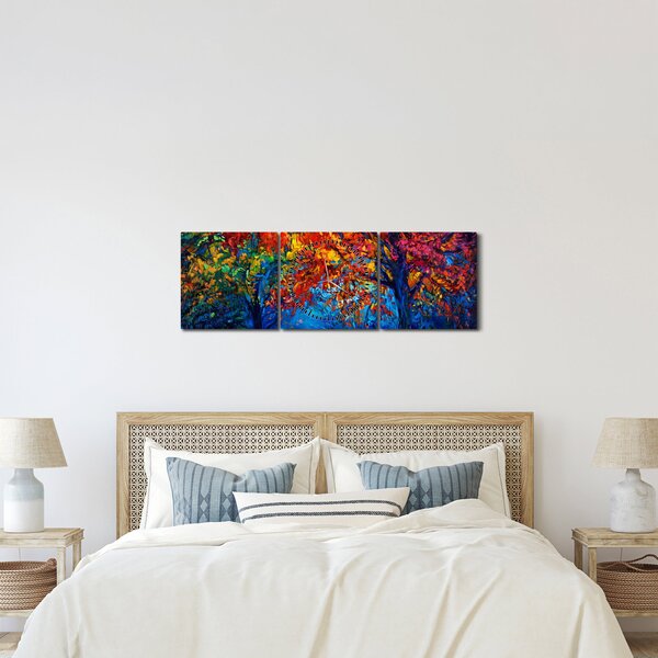 Természetfestmény képe (órával) (90x30 cm)
