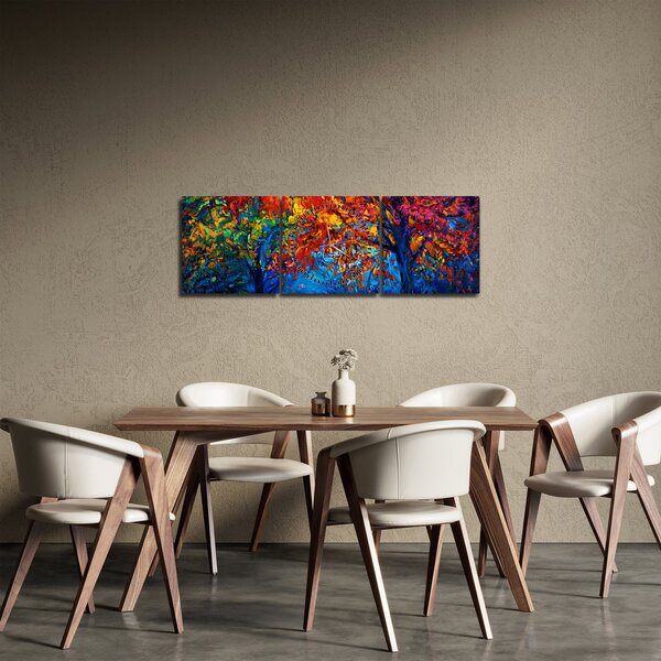 Természetfestmény képe (órával) (90x30 cm)