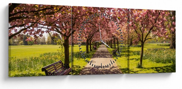 Kép - cseresznye ültetvény (órával) (90x30 cm)