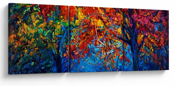 Természetfestmény képe (órával) (90x30 cm)