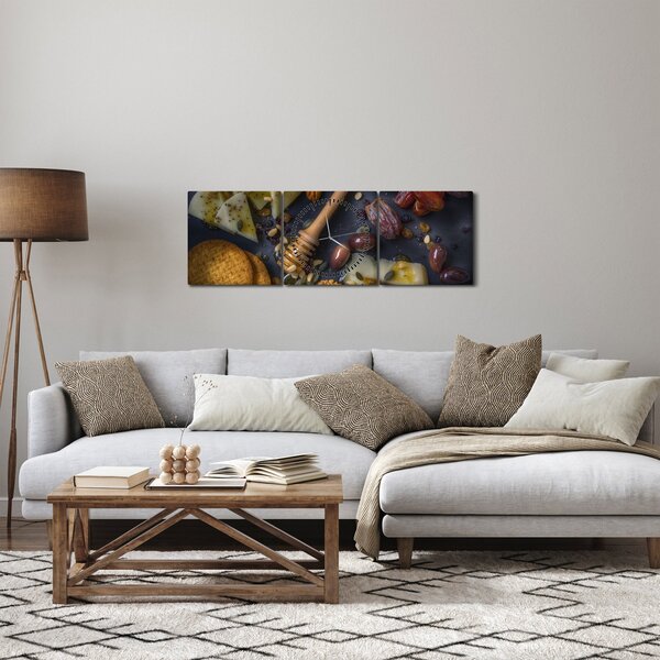 Kép szárított gyümölcsökkel (órával) (90x30 cm)