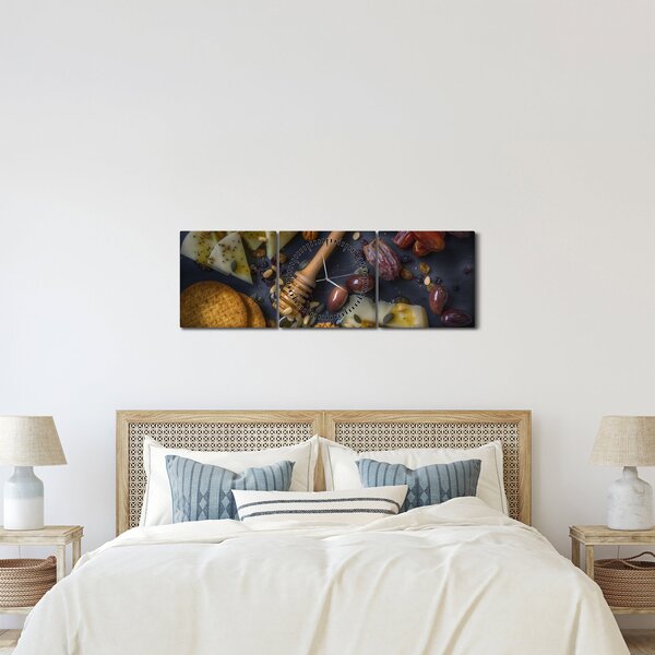 Kép szárított gyümölcsökkel (órával) (90x30 cm)