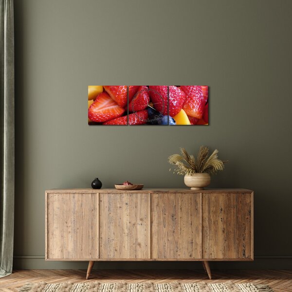 Gyümölcs kép (órával) (90x30 cm)