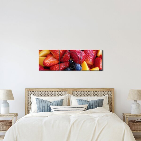 Gyümölcs kép (órával) (90x30 cm)