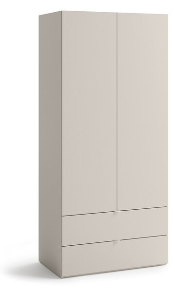 Gardróbszekrény Tivseva 101, Laminált forgácslap, 201x90x55cm, Kasmír