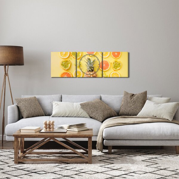 Gyümölcs képe (órával) (90x30 cm)