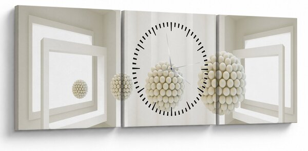 Kép - Kilátás belülre - absztrakt (órával) (90x30 cm)