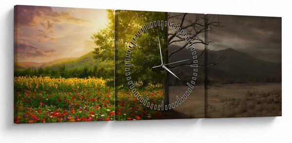 Kép - Életciklus (órával) (90x30 cm)