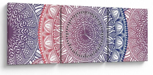 Mandala kép (órával) (90x30 cm)