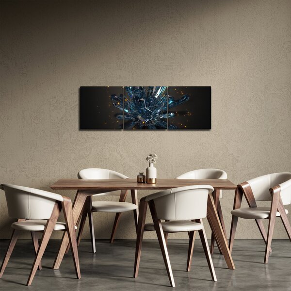Kristály kép (órával) (90x30 cm)