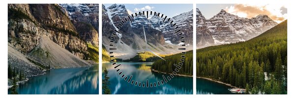 Kép - Kanada, Banff Nemzeti Park, Moraine Lake (órával) (90x30 cm)