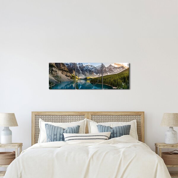 Kép - Kanada, Banff Nemzeti Park, Moraine Lake (órával) (90x30 cm)