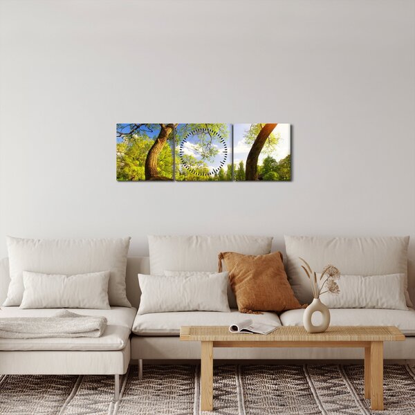 Kép egy tavaszi rétről (órával) (90x30 cm)