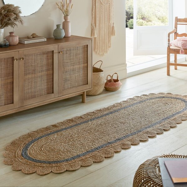 Szürke-natúr színű kézi szövésű juta futószőnyeg 80x230 cm Grace Grey – Flair Rugs