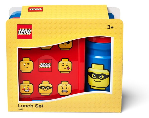 Iconic piros-kék uzsonnásdoboz és kulacs szett - LEGO®