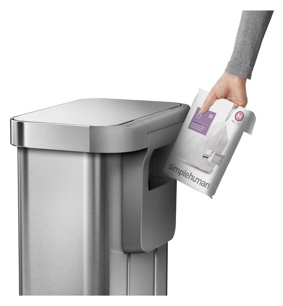 Rozsdamentes acél pedálos szemetes 45 l - simplehuman