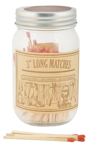 Long Matches gyufák befőttesüvegben - Esschert Design