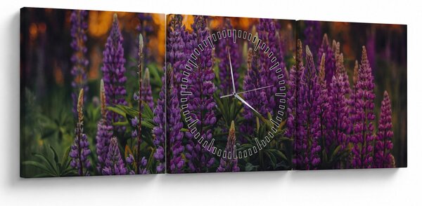 Egy csillagfürt virág képe (órával) (90x30 cm)