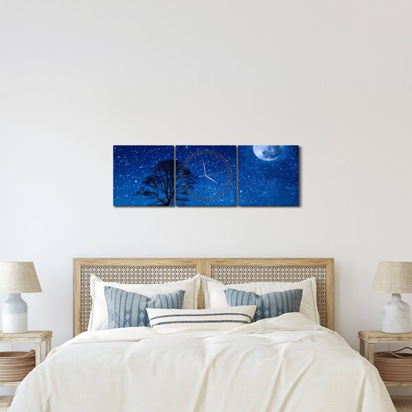 A Holdon üvöltő farkas képe (órával) (90x30 cm)