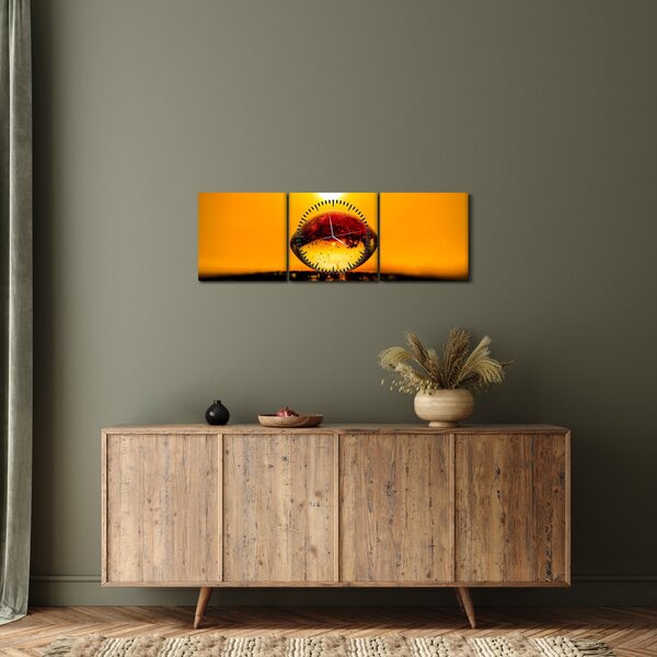 Egy üvegcsepp képe (órával) (90x30 cm)