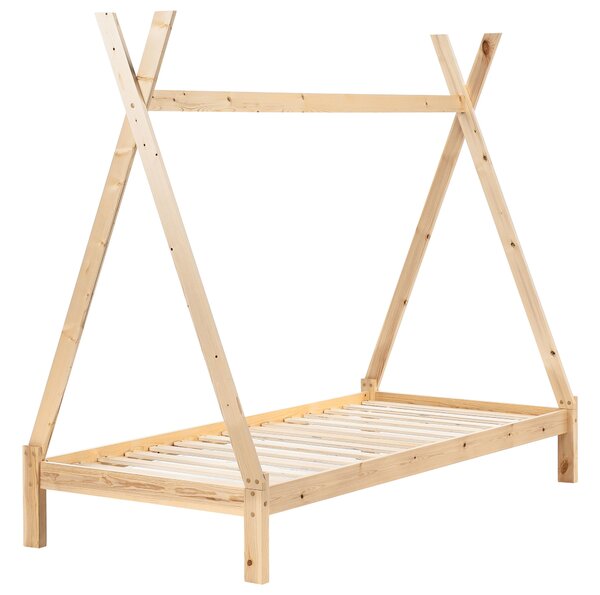 Gyerekágy Tipi Fenyő DEVAY 90 x 200 cm Világosbarna