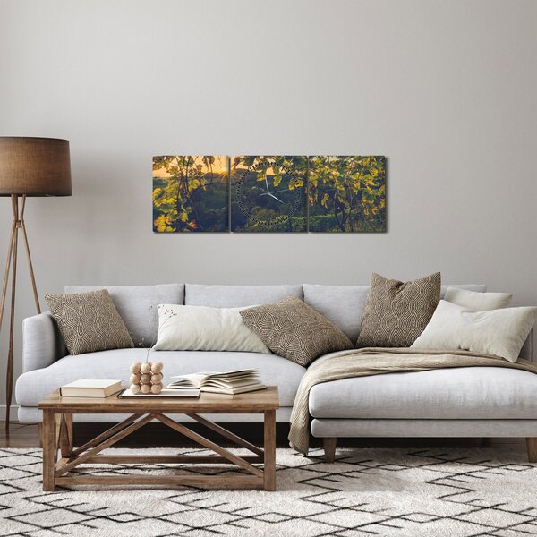 Kép - szőlőültetvény (órával) (90x30 cm)