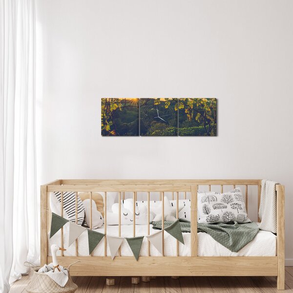 Kép - szőlőültetvény (órával) (90x30 cm)