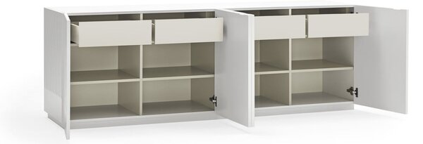 Doric fehér tálalószekrény, szélesség 200 cm - Teulat