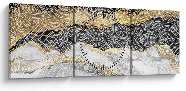 Kép - Mandala márványból (órával) (90x30 cm)