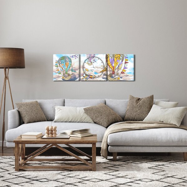 Kép - Expedíció a felhőkben (órával) (90x30 cm)