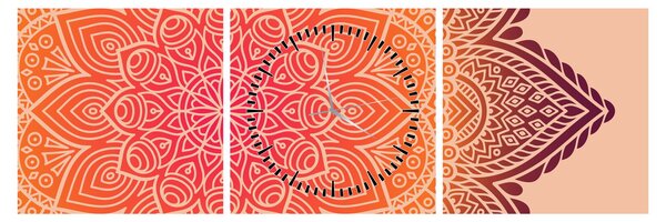 Kép - mandala art (órával) (90x30 cm)