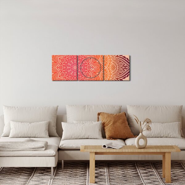 Kép - mandala art (órával) (90x30 cm)