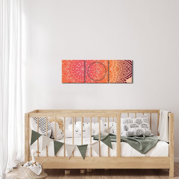 Kép - mandala art (órával) (90x30 cm)