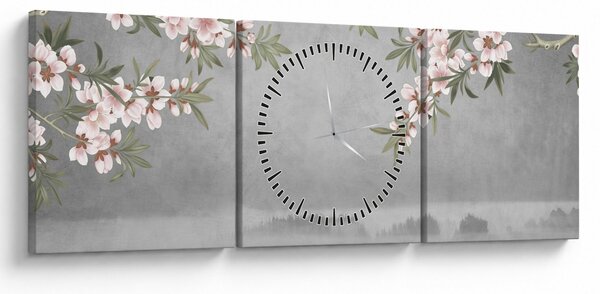 Kép - Hold a táj felett (órával) (90x30 cm)