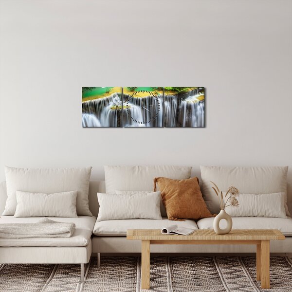 Kép - Varázslatos vízesések megtekintése (órával) (90x30 cm)