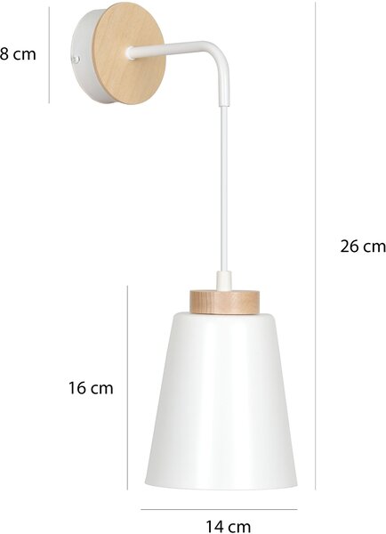 Emibig modern skandináv fali lámpa bolero fehér emi443/k1