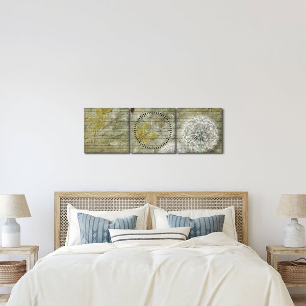 Kép - A szél által hordozott pitypang (órával) (90x30 cm)