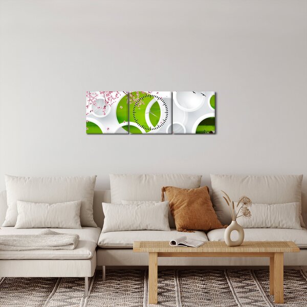 Kép - móló a tó felett (órával) (90x30 cm)