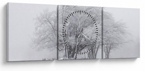 Kép - fehér tél (órával) (90x30 cm)