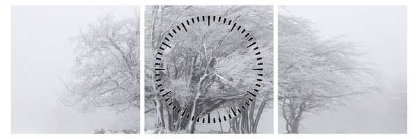 Kép - fehér tél (órával) (90x30 cm)
