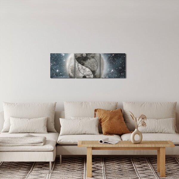 Kép - Kozmikus egyensúly (órával) (90x30 cm)