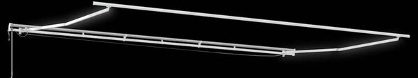 Napernyő keret LED -es lámpákkal Fehér 600 × 300 cm Alumínium