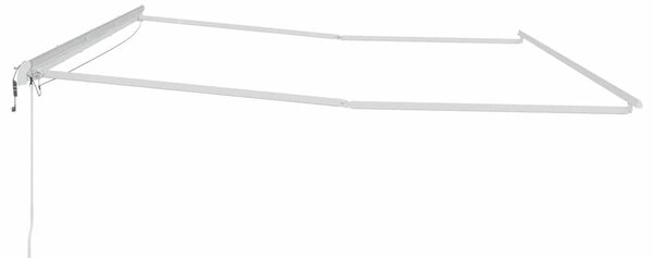 Napernyő keret LED -es lámpákkal Fehér 600 × 300 cm Alumínium