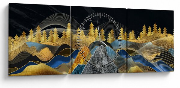 Kép - zlaté hory (órával) (90x30 cm)