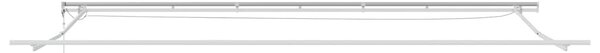 Napernyő keret LED -es lámpákkal Fehér 600 × 300 cm Alumínium