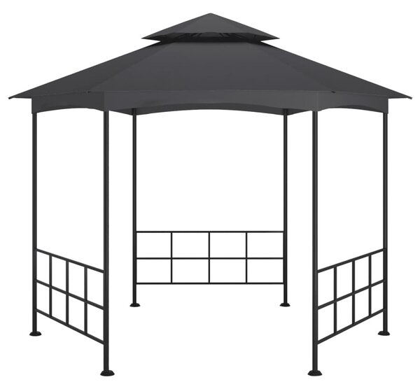 Antracitszürke pavilon oldalfalakkal 3,1 x 2,7 m