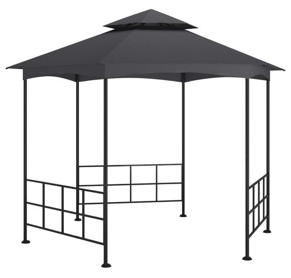Antracitszürke pavilon oldalfalakkal 3,1 x 2,7 m