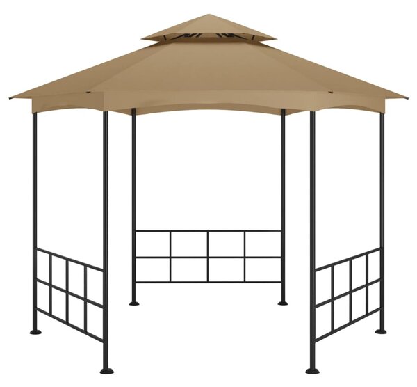 Tópszínű pavilon oldalfalakkal 3,1 x 2,7 m