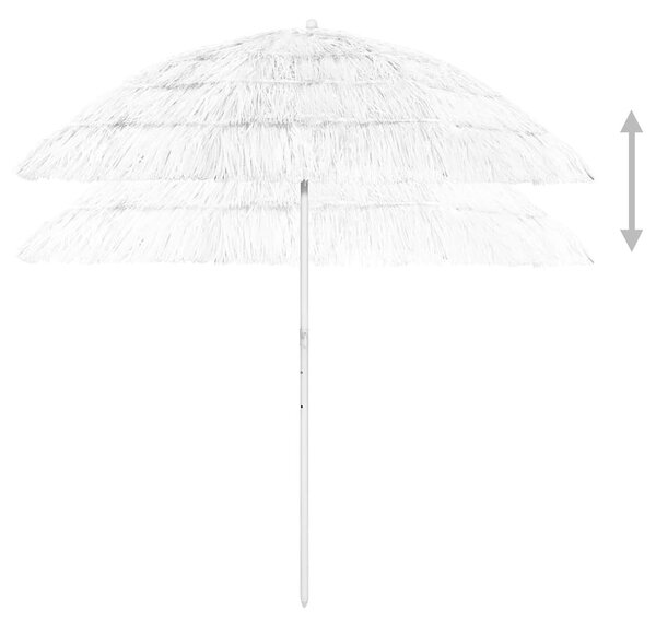 Fehér hawaii stílusú strandnapernyő 240 cm